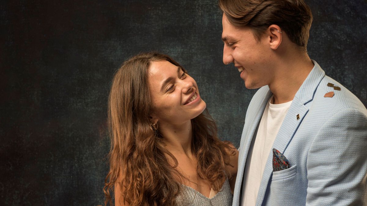 man woman fall in love