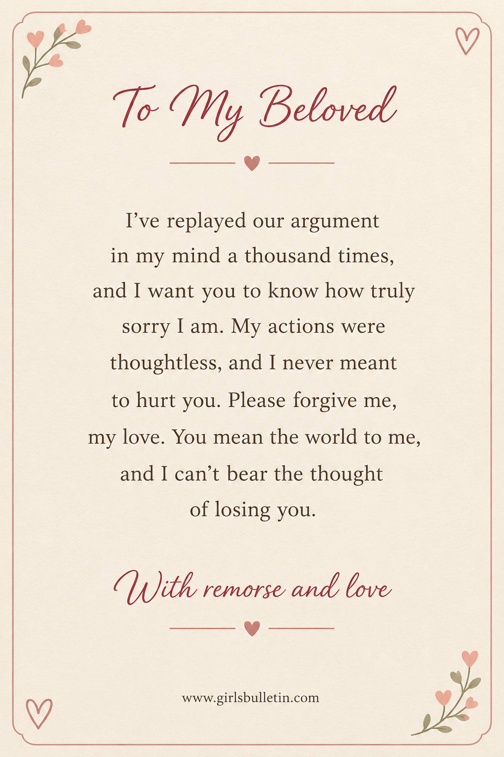 apologetic love letter for her
