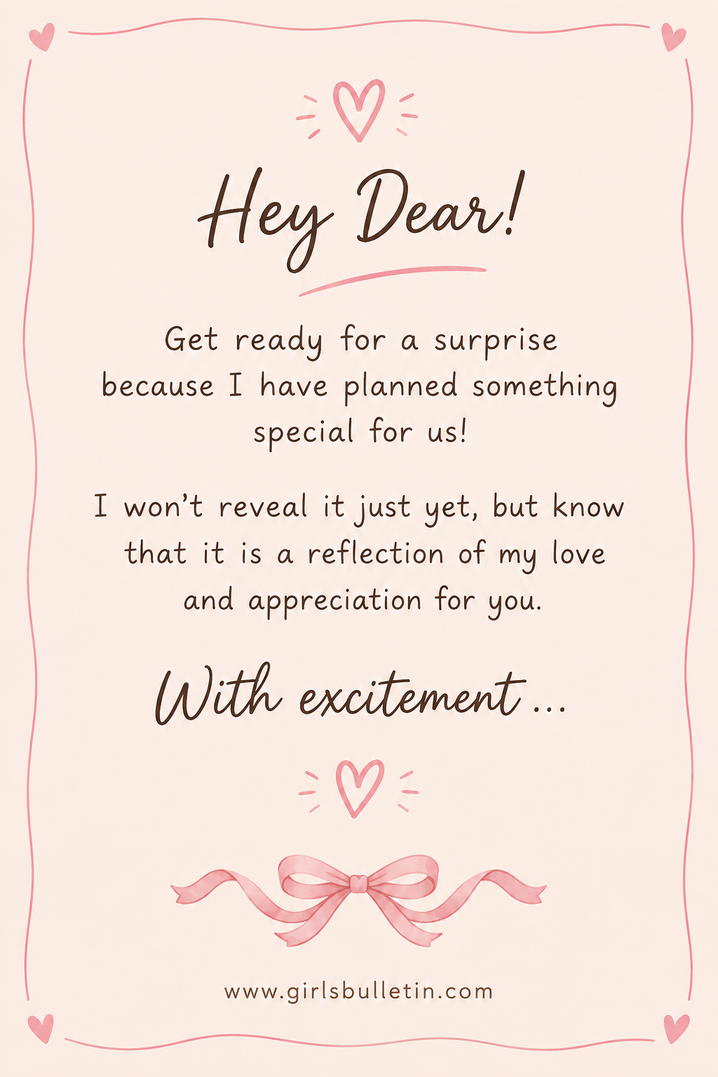 love letter that impress her