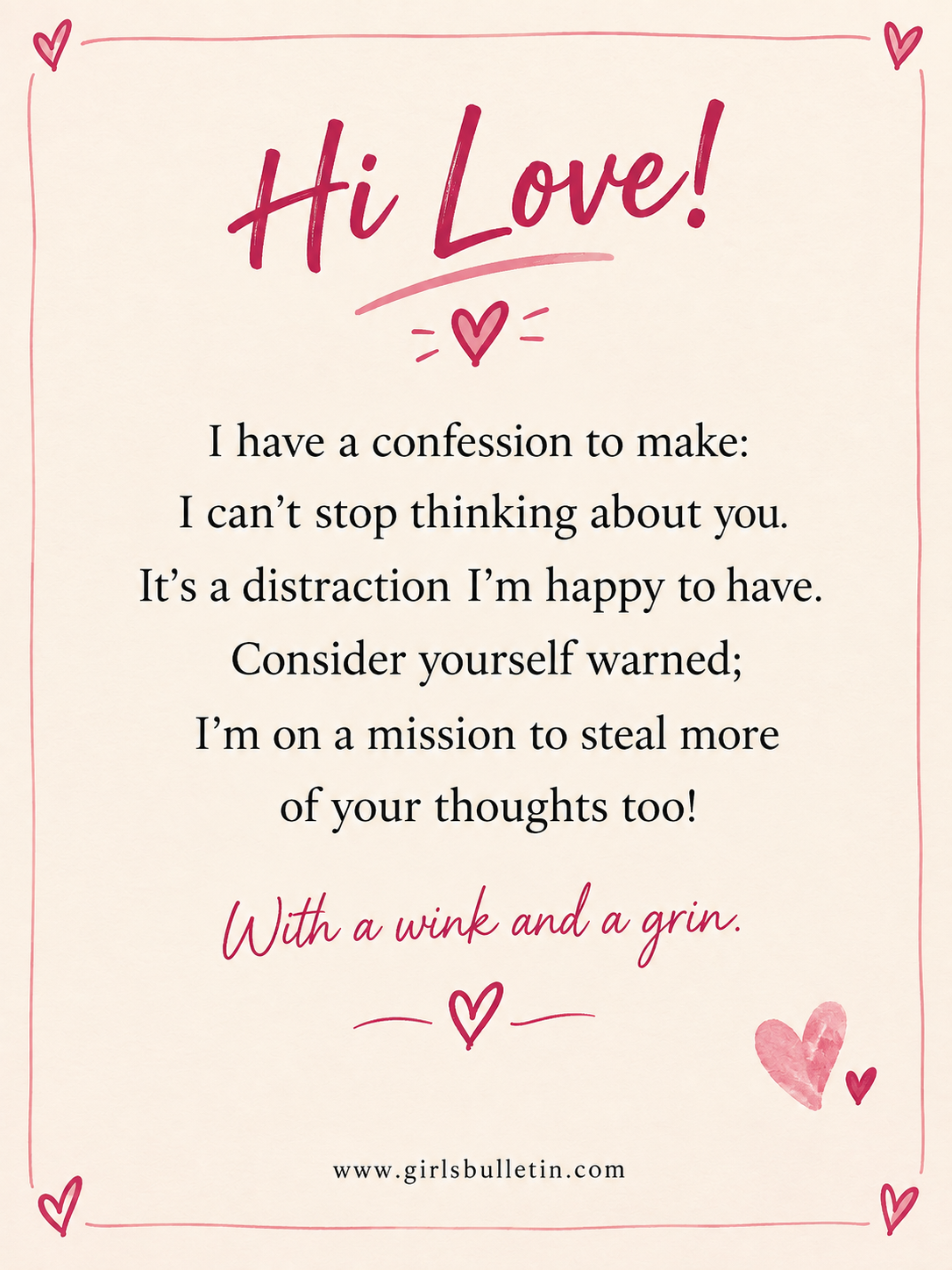 playful love letter to her