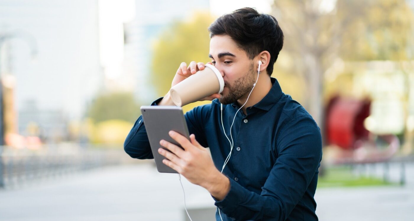 men checking social media is sign to like you