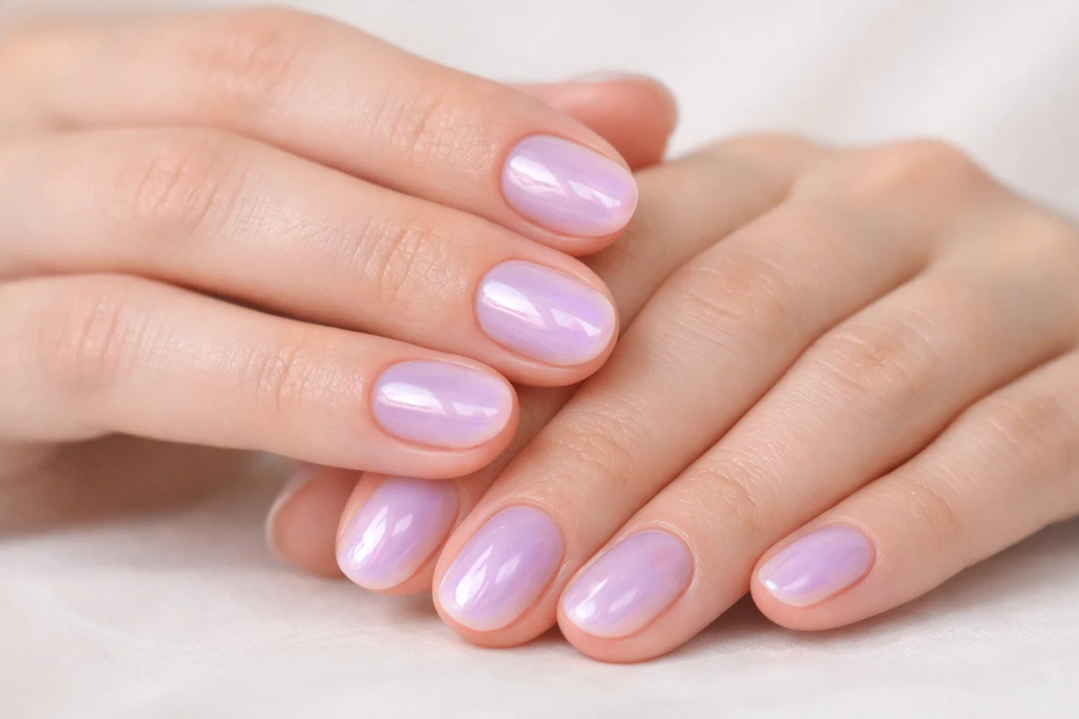 glazed lilac short spring nails ideas