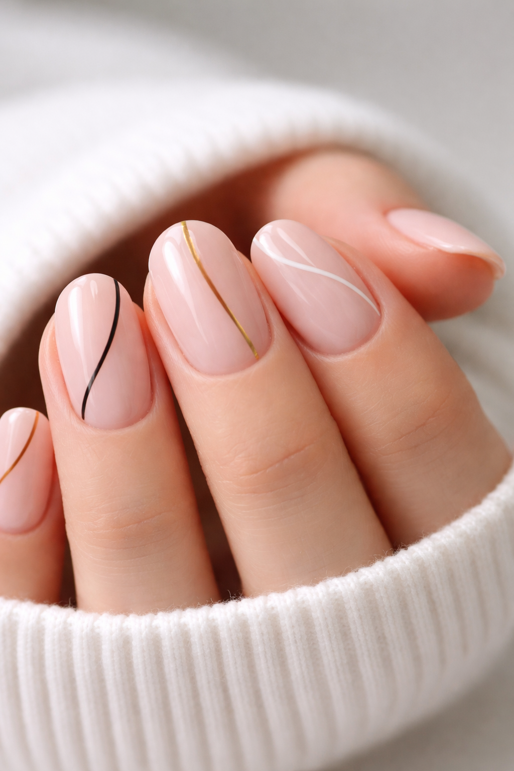 Minimal Line Nails - cute spring nails design and trends