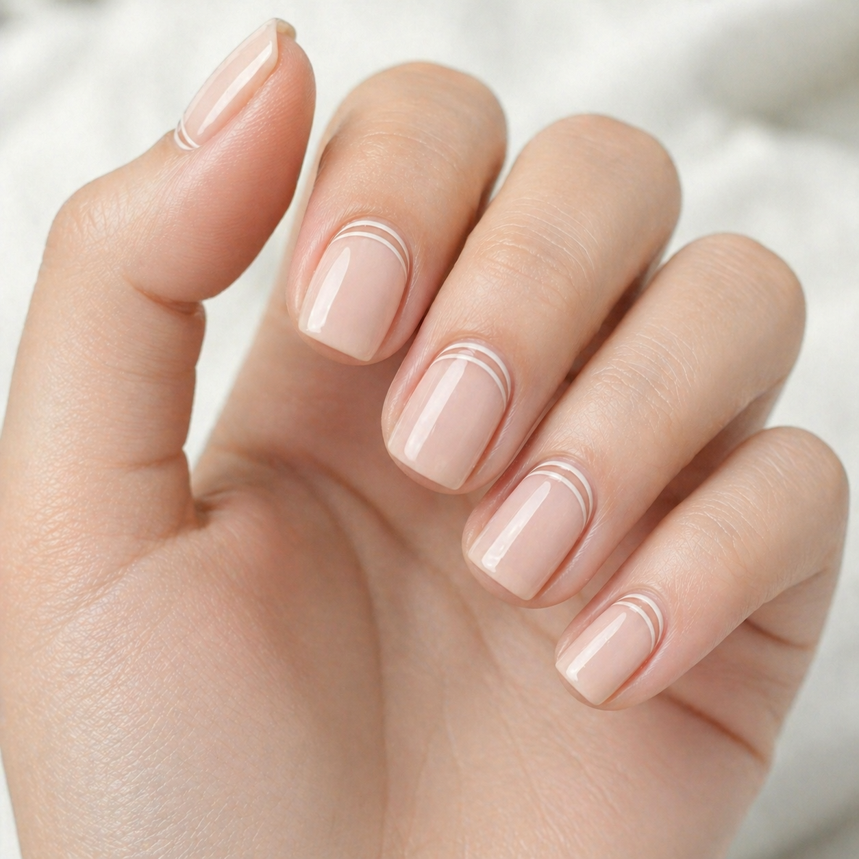 Reverse French summer Nails designs