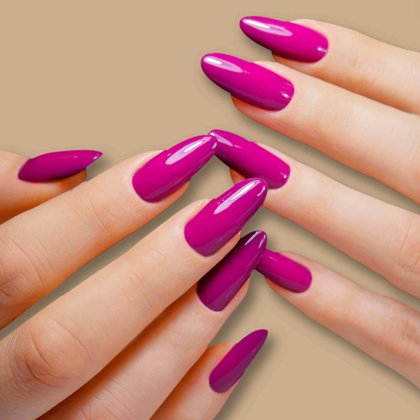hot pink nails summer trends