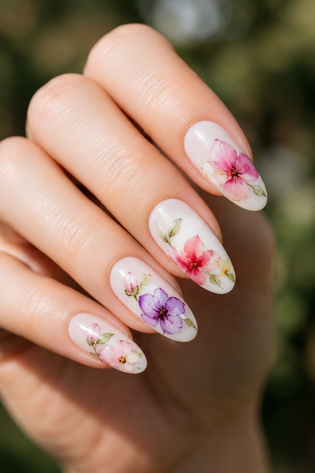 Blooming Floral Nails for august