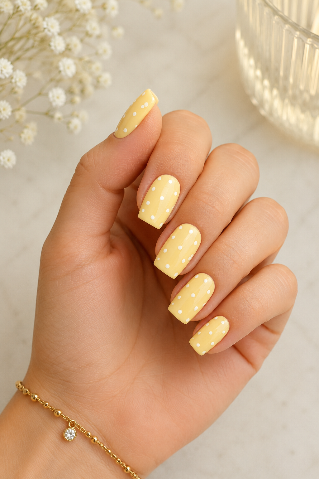 Butter Yellow Polka Dots
