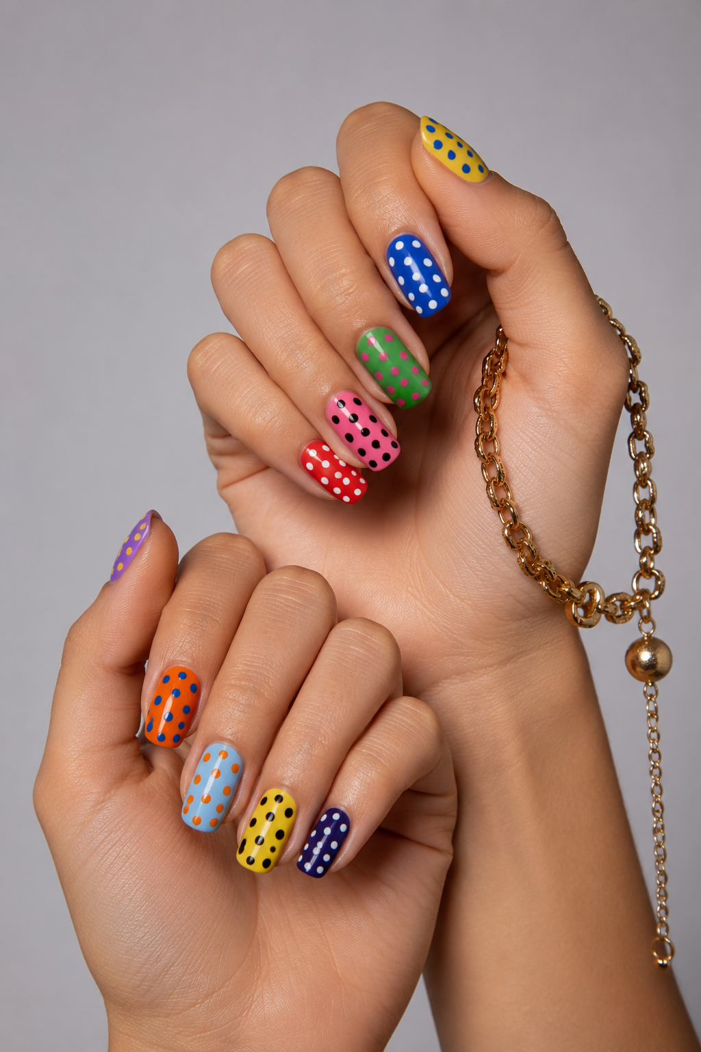 Color-Block Polka Dots
