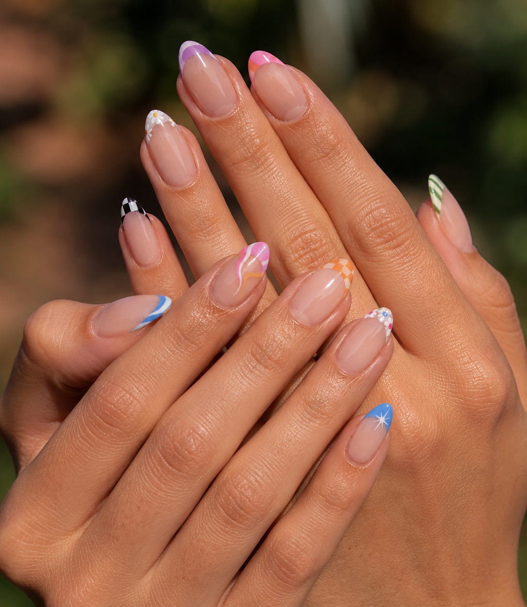 French tip braddie nails
