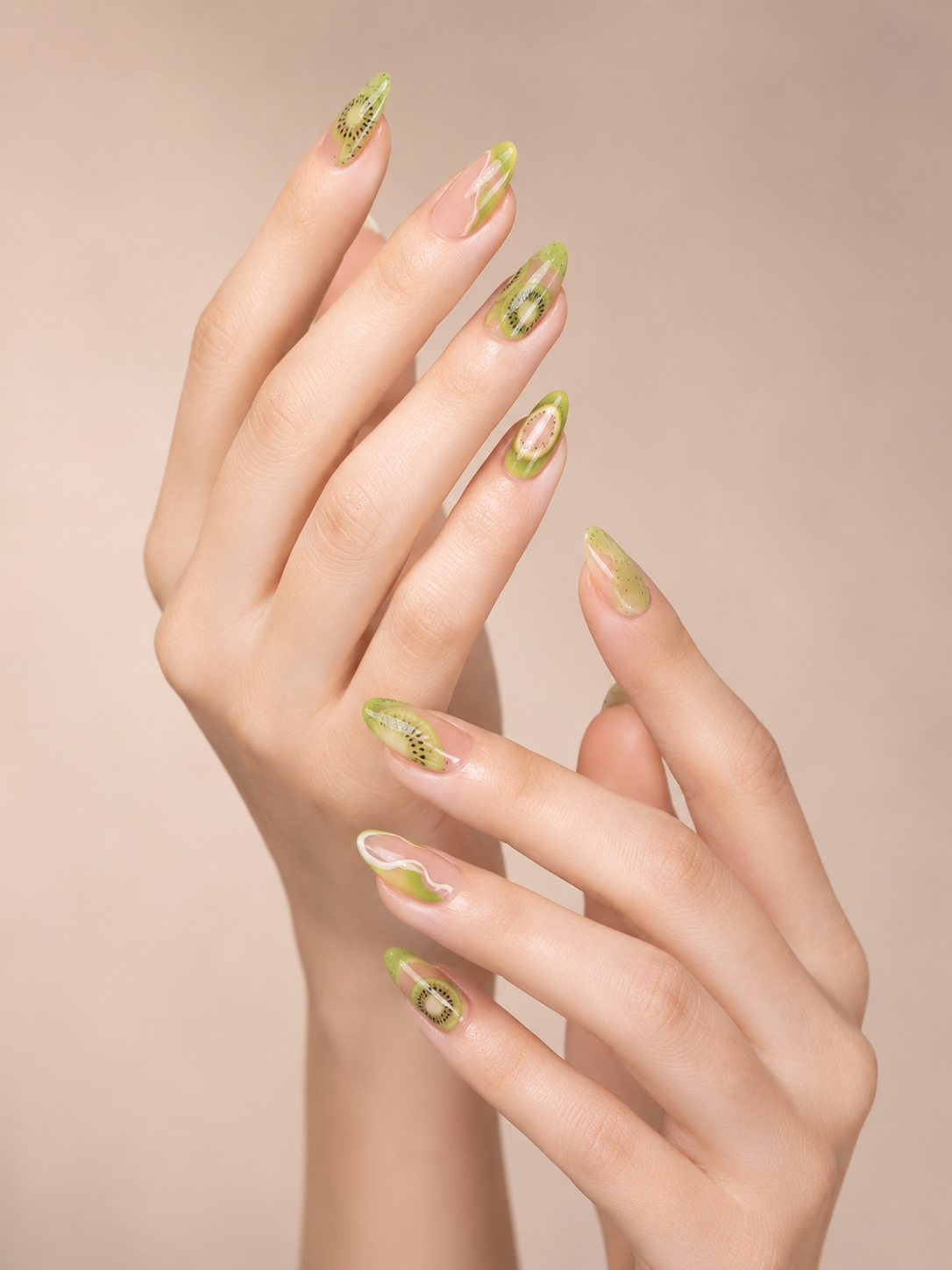 Kiwi nail design for summer