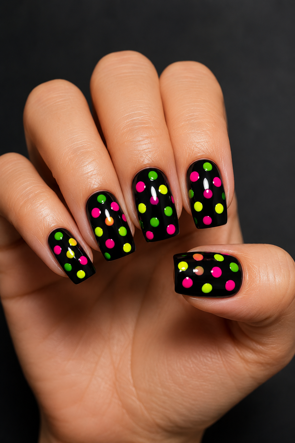 Neon Dots on Black