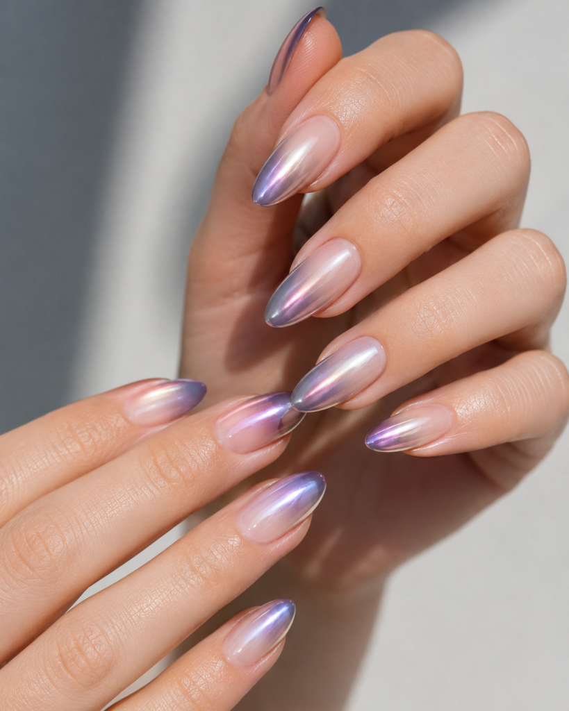 Ombre Chrome Nails summer inspo