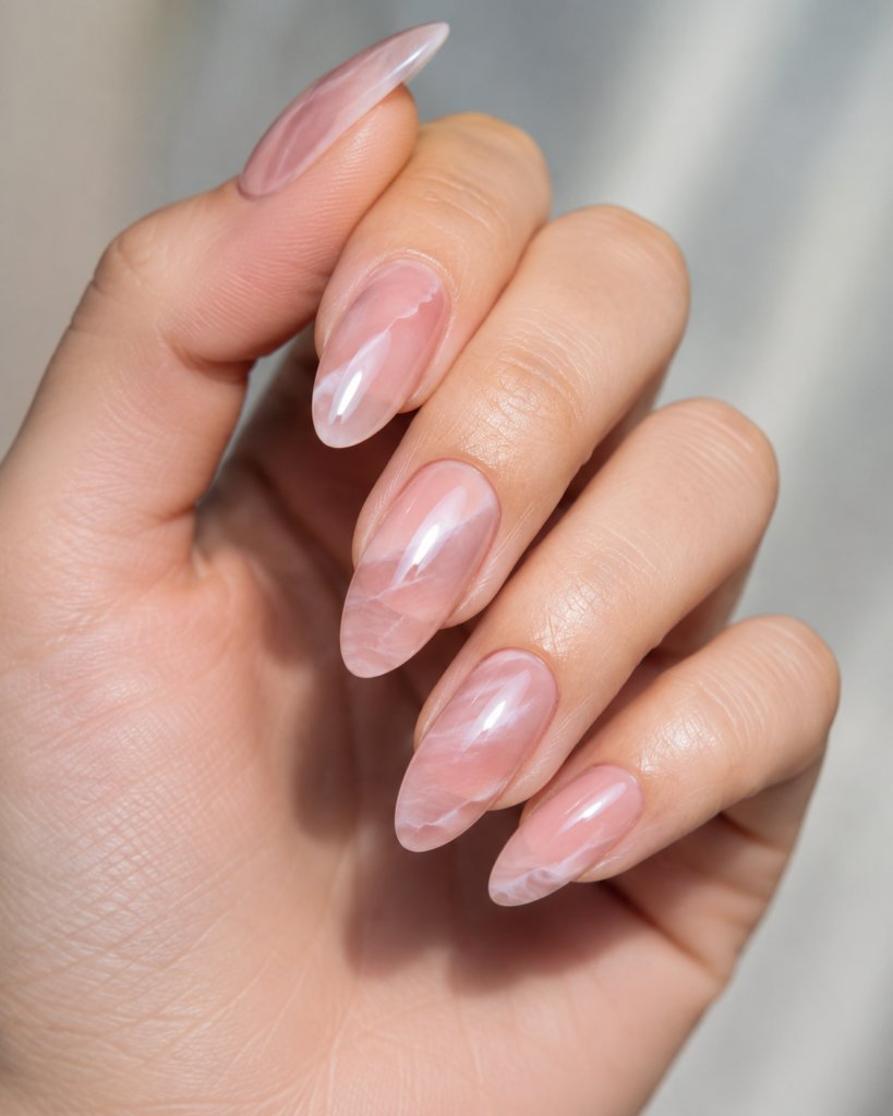 Rose Quartz Nails