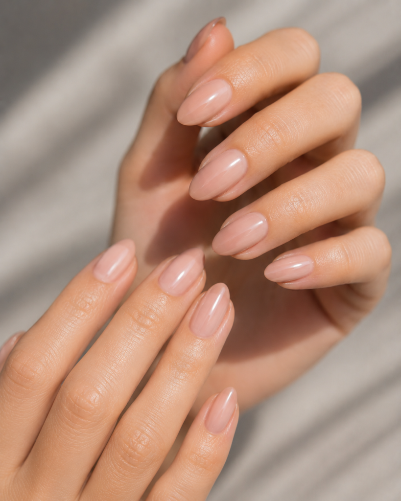 Short Almond Minimalist Nails