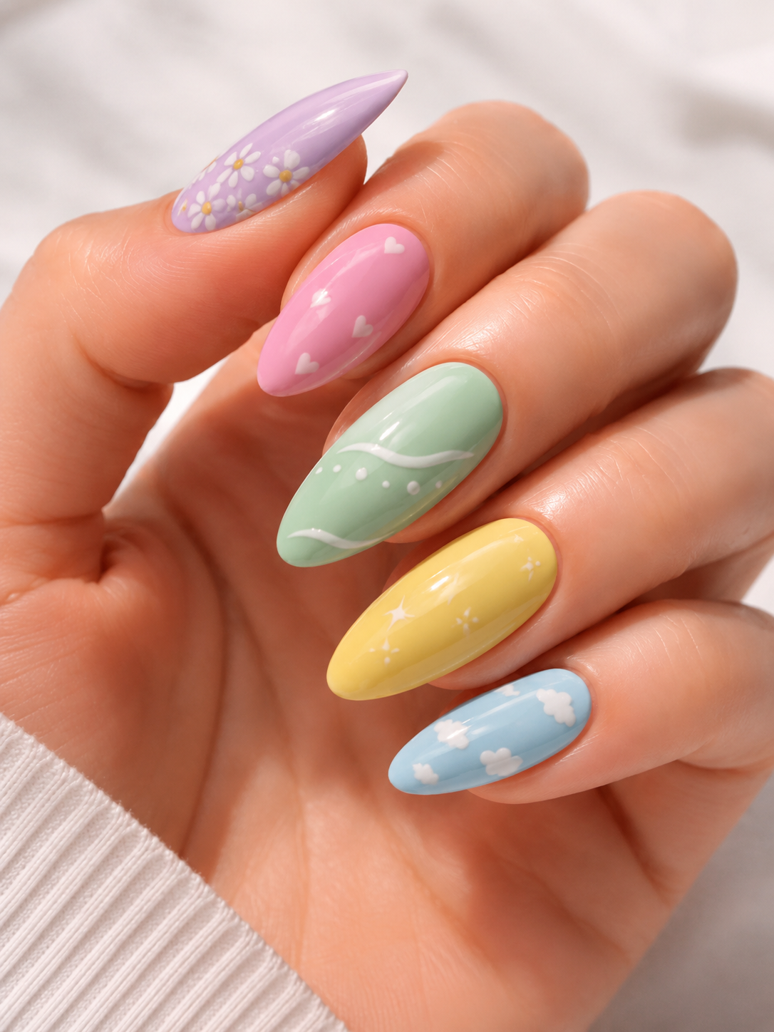 Skittle Nails design