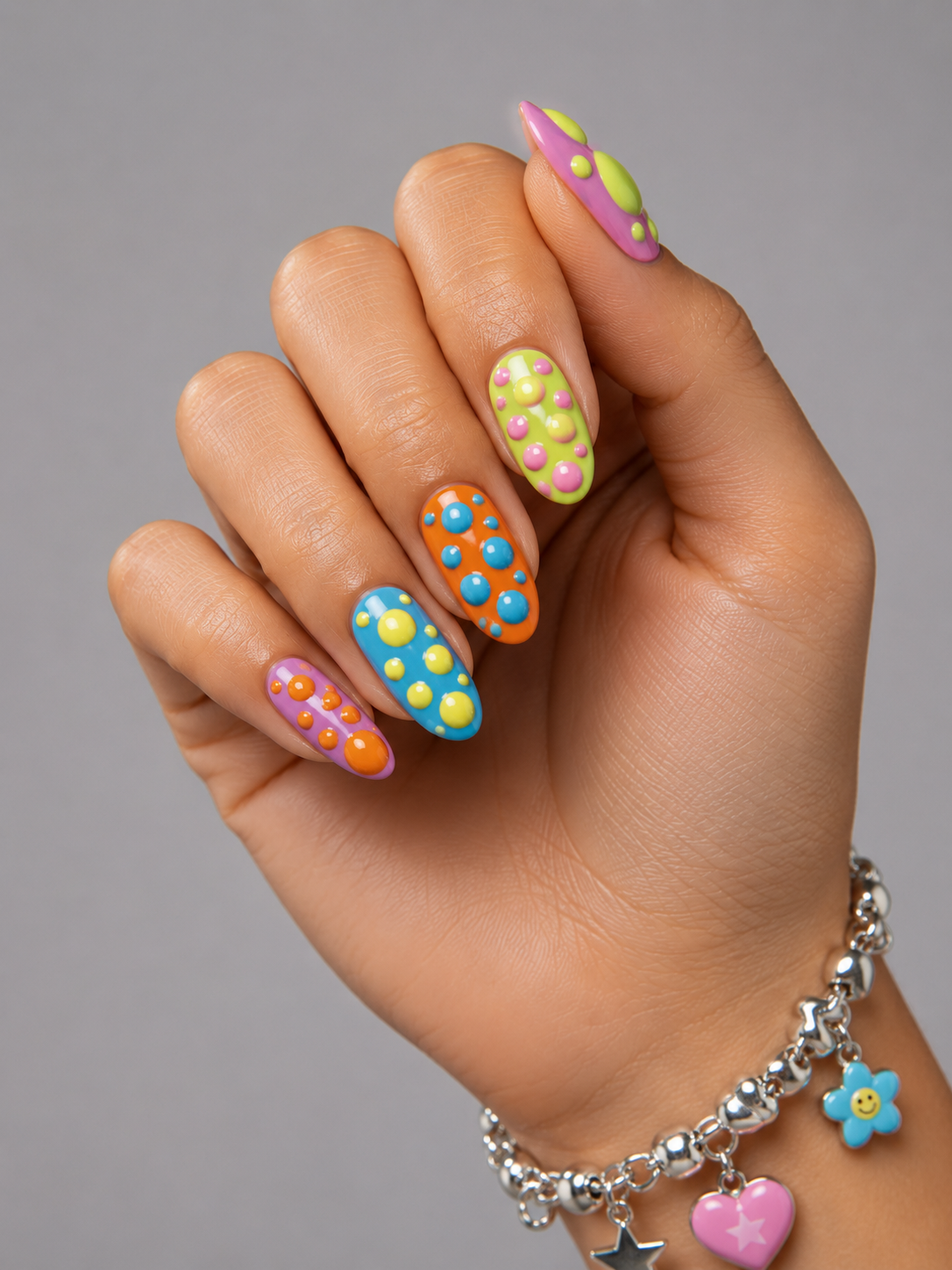 Y2K Bubble Dot Nails