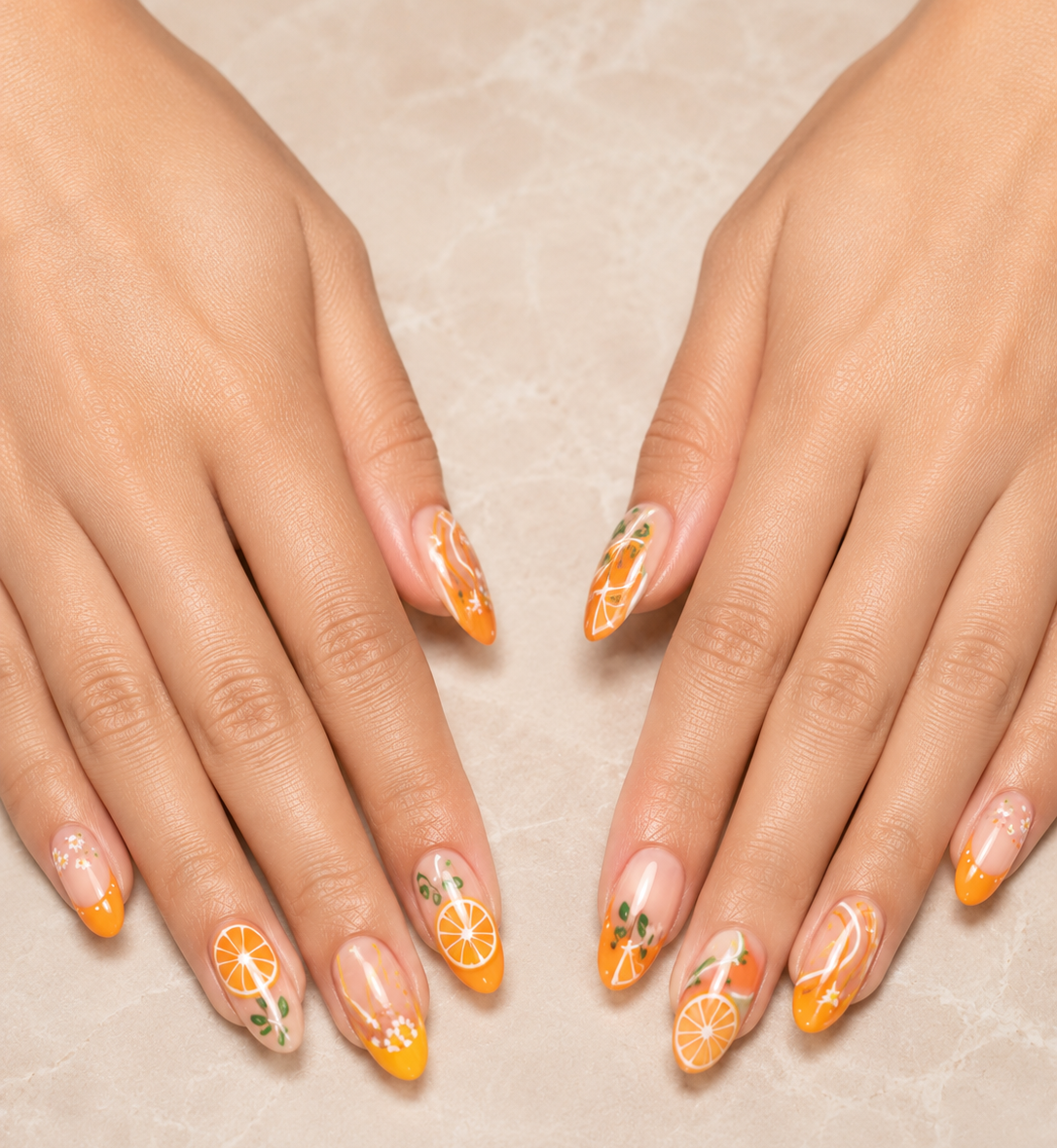 orange fruit nail designs 2026