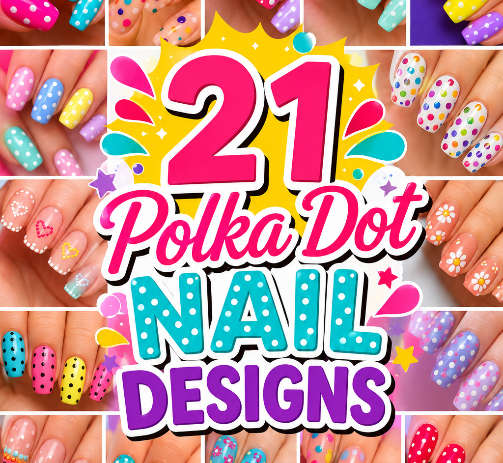 trendy polka dot nail ideas and designs