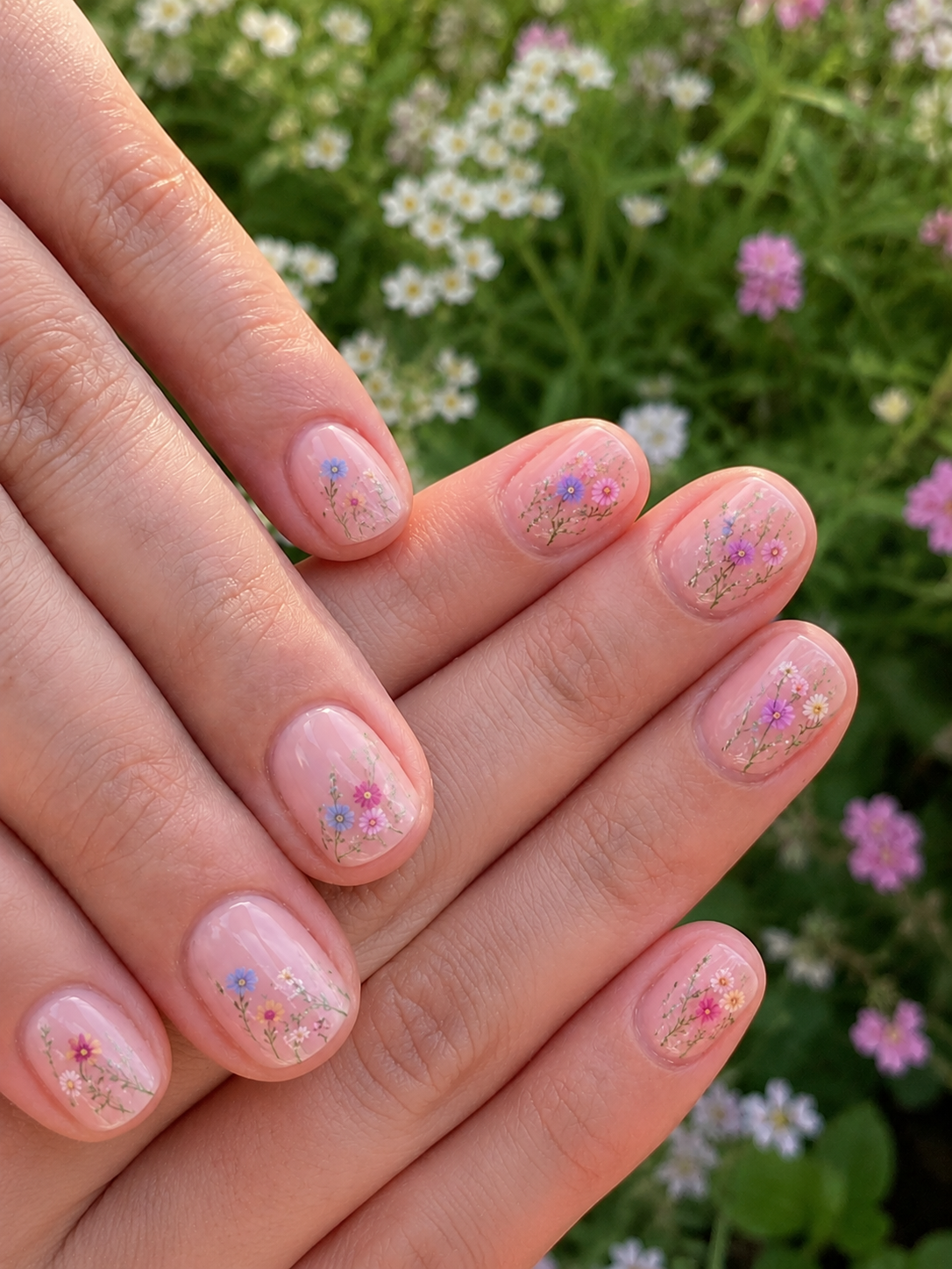 windflower nail design
