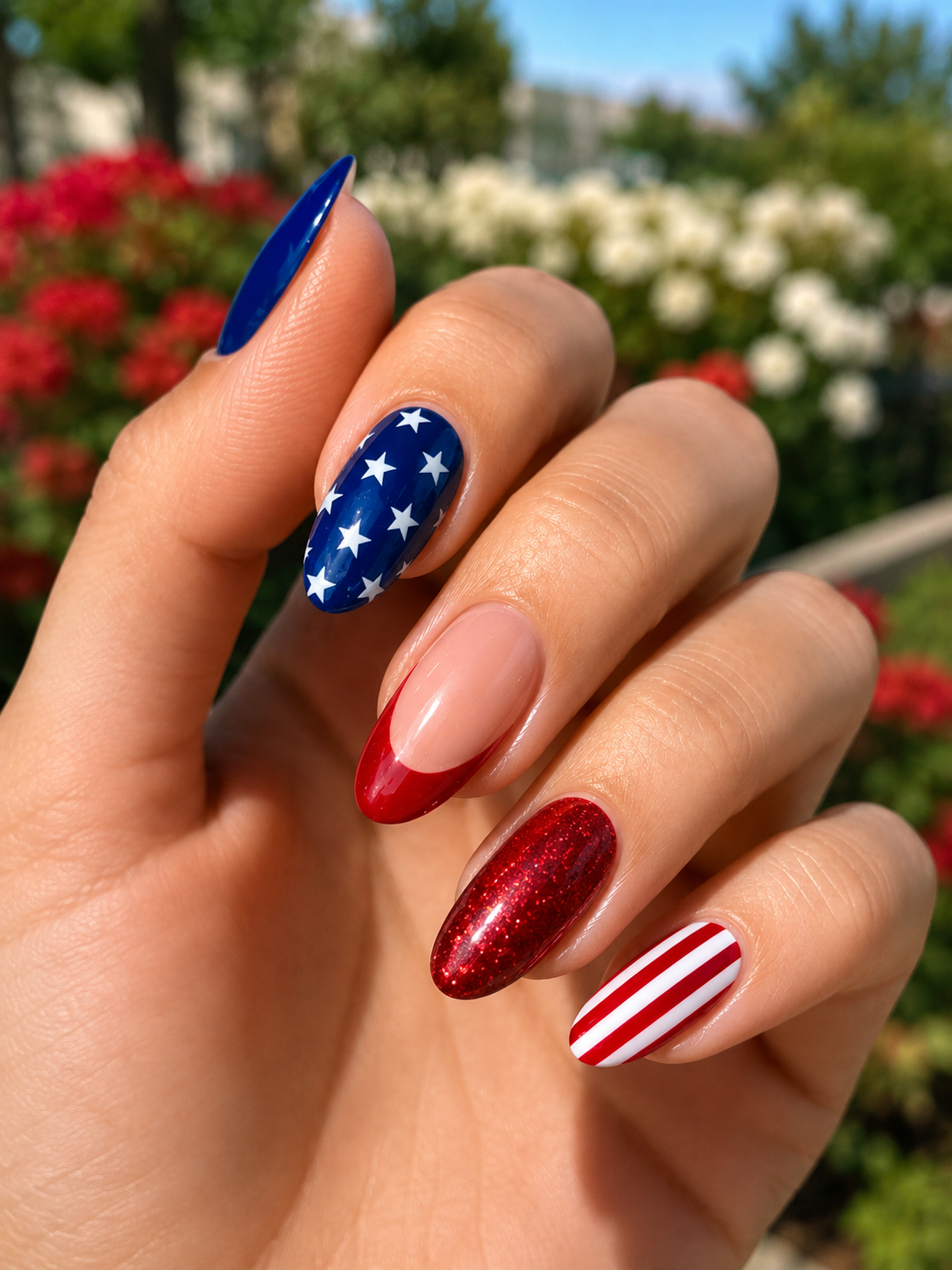 4th of july nail design