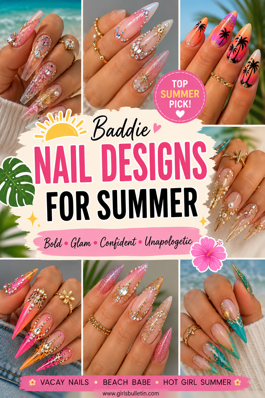 Baddie nail design for summer