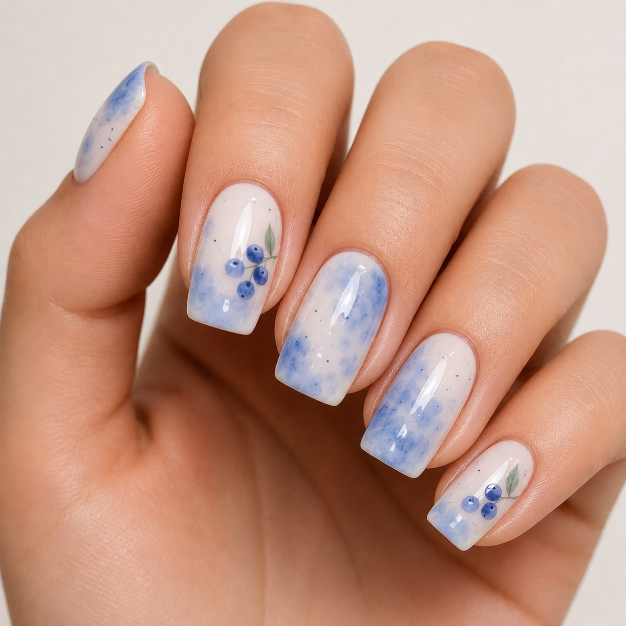 Blueberry Milk Nails