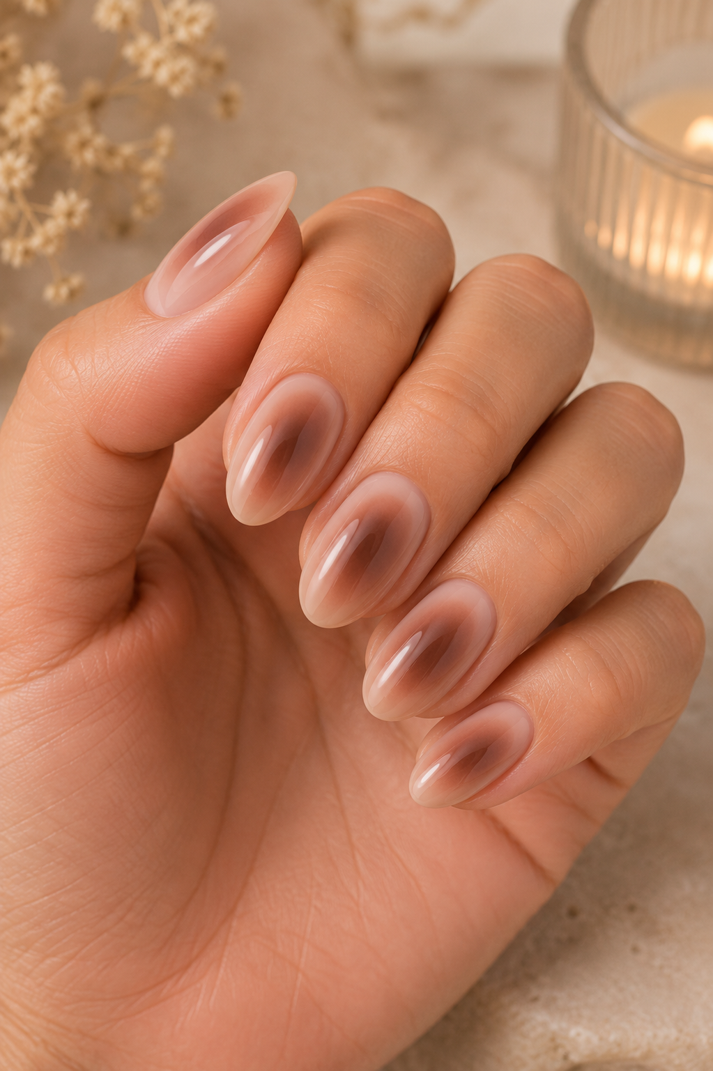 Brown Aura Nails
