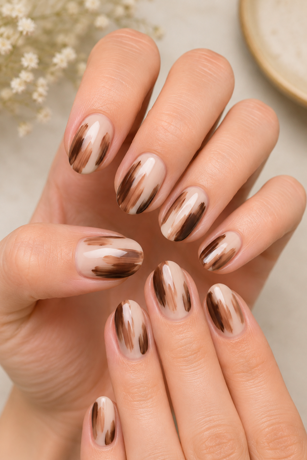Brown Brush Strokes