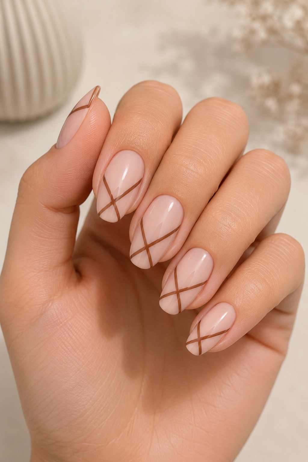 Brown Geometric Lines
