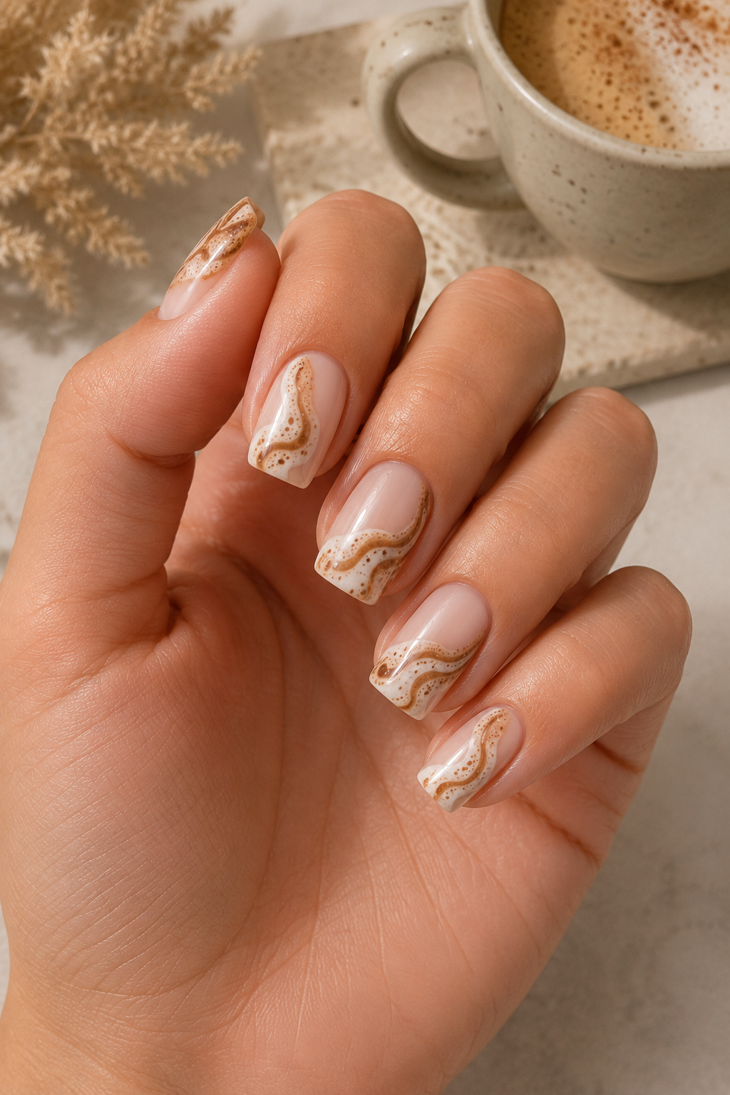Cappuccino Foam Nails