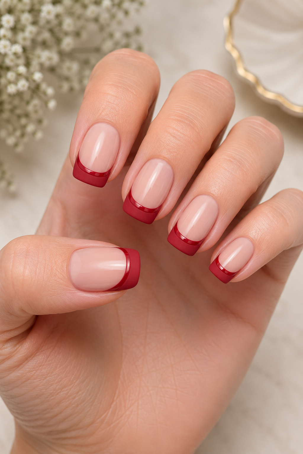 French Two-Tip Layered Edge Nails