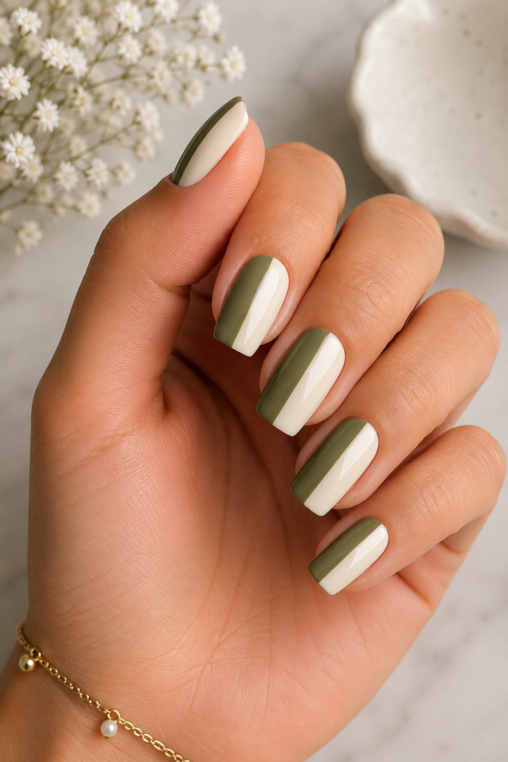 Half-and-Half Nails