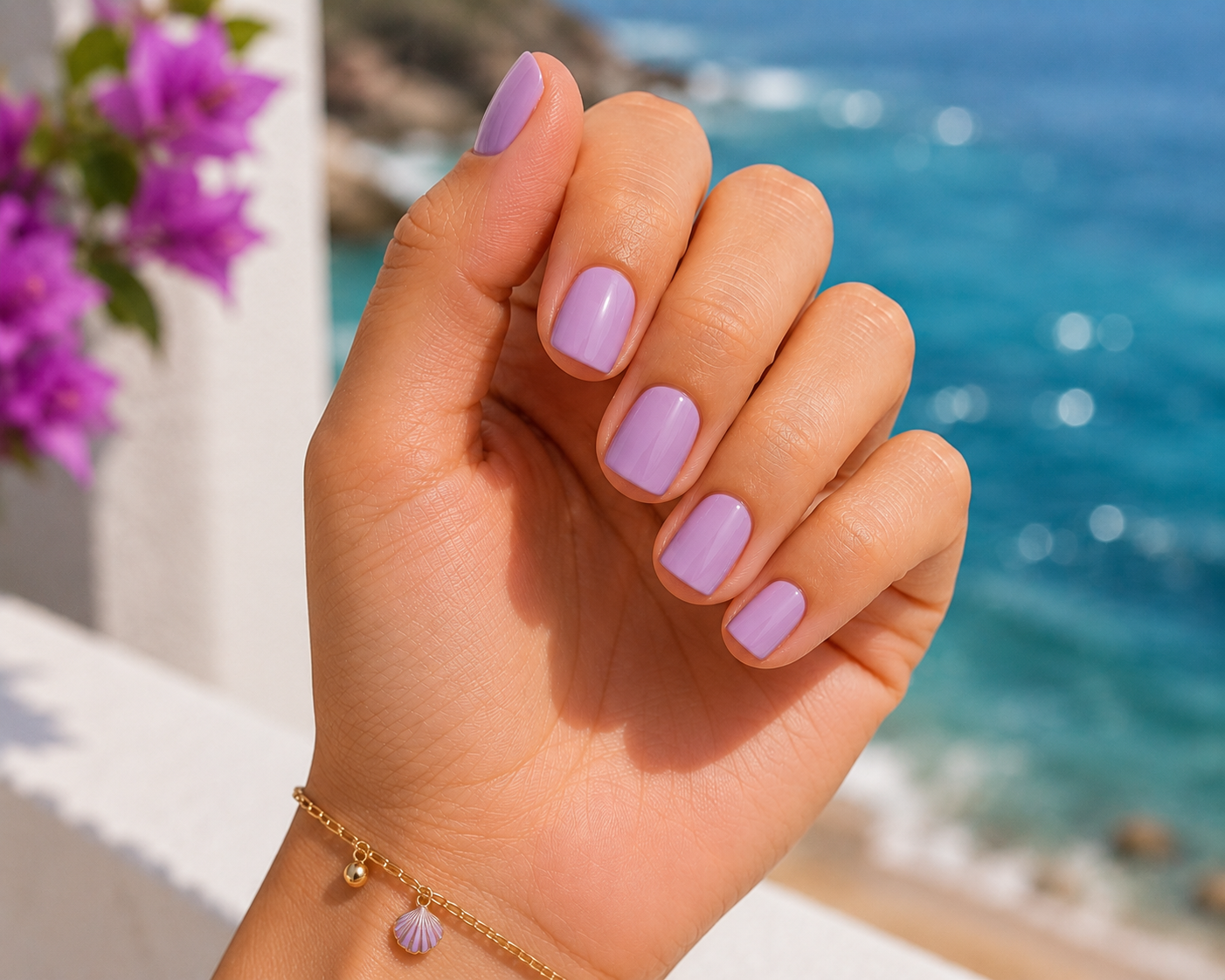 Lavender Short Nails
