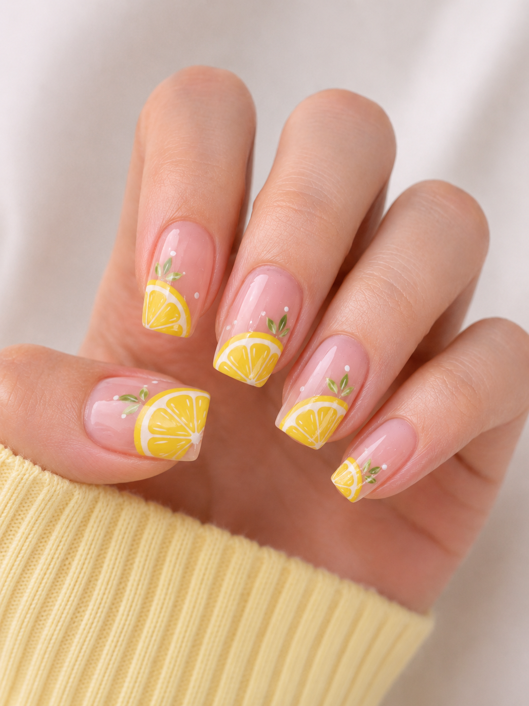 Lemon Slice Nail Art