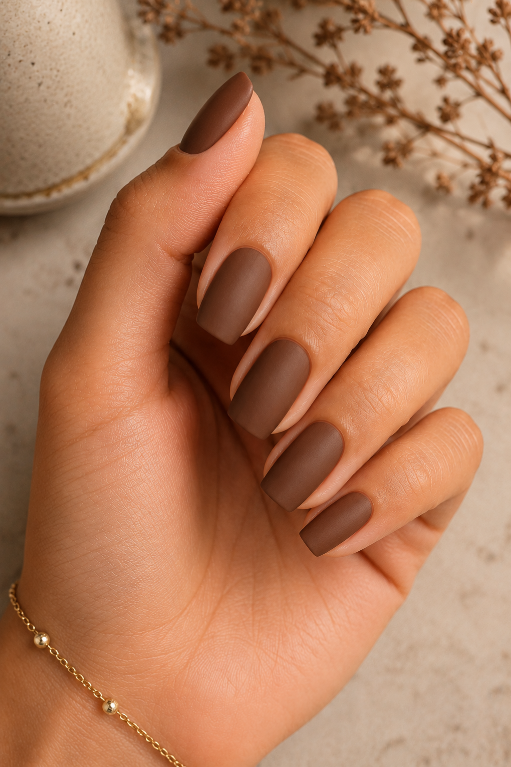 Matte Cocoa Nails