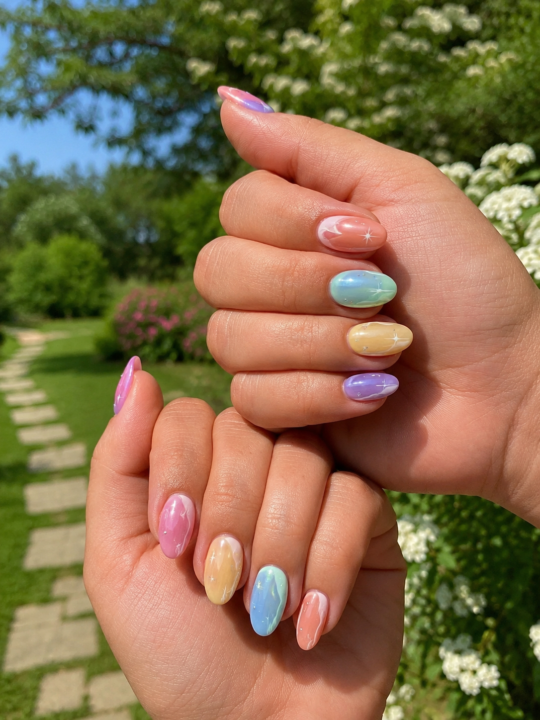 Mix glare nails for fall