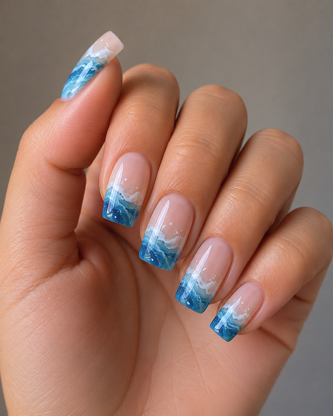 Ocean Wave Nails