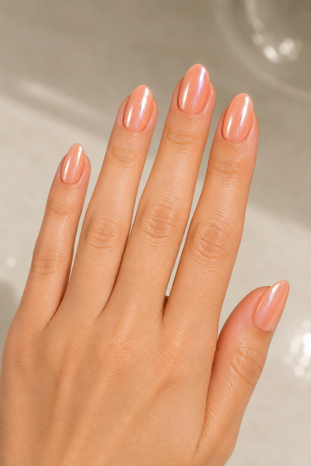 Peach Glazed Nails design