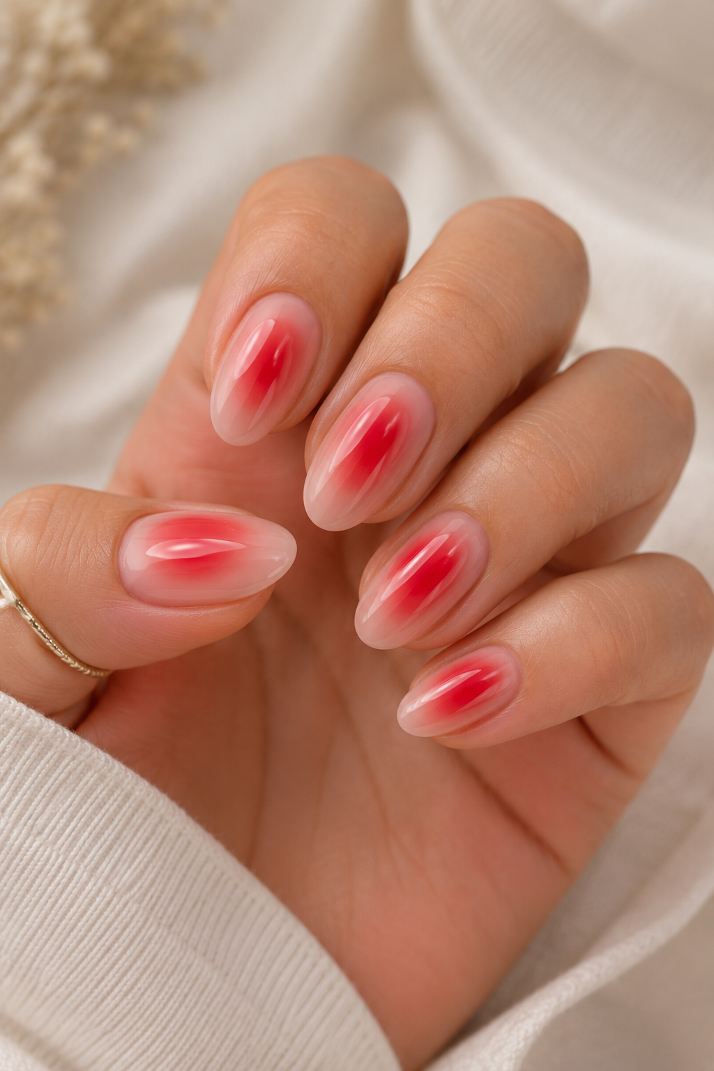 Red Aura Nails Design