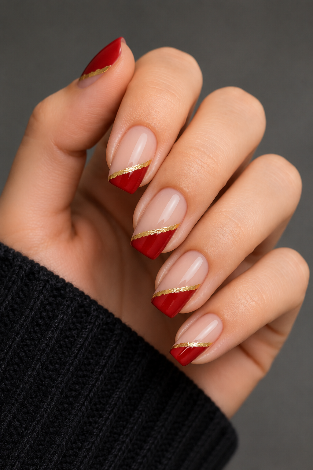 Red Tip with Gold Foil Edge