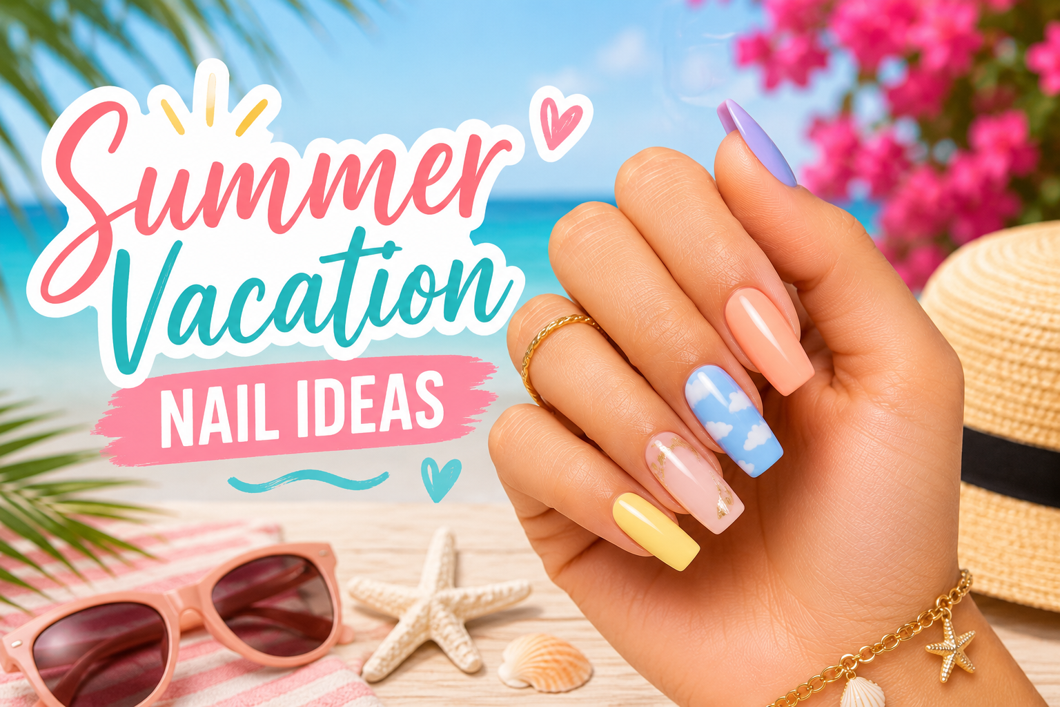 summer nail ideas for vacation