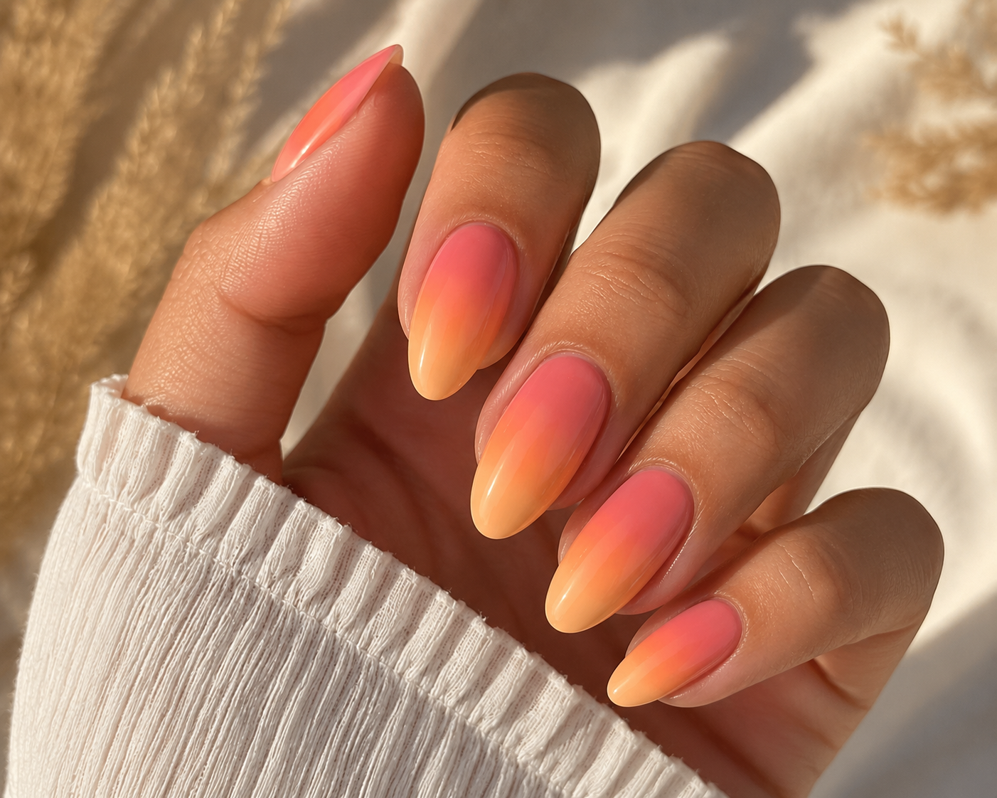 Sunset Gradient Nails for Summer holidays