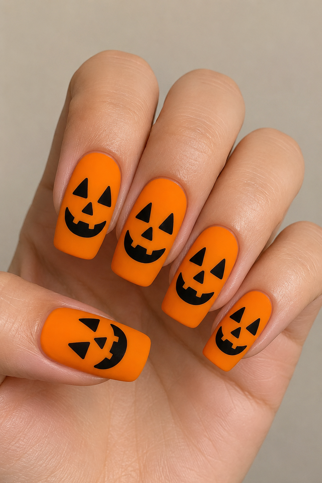 All-Over Jack-O’-Lantern Nails