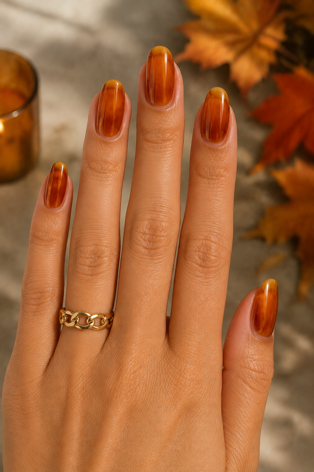 Amber Jelly Nails