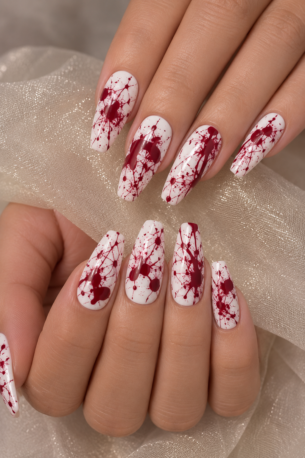 Blood Splatter Nails