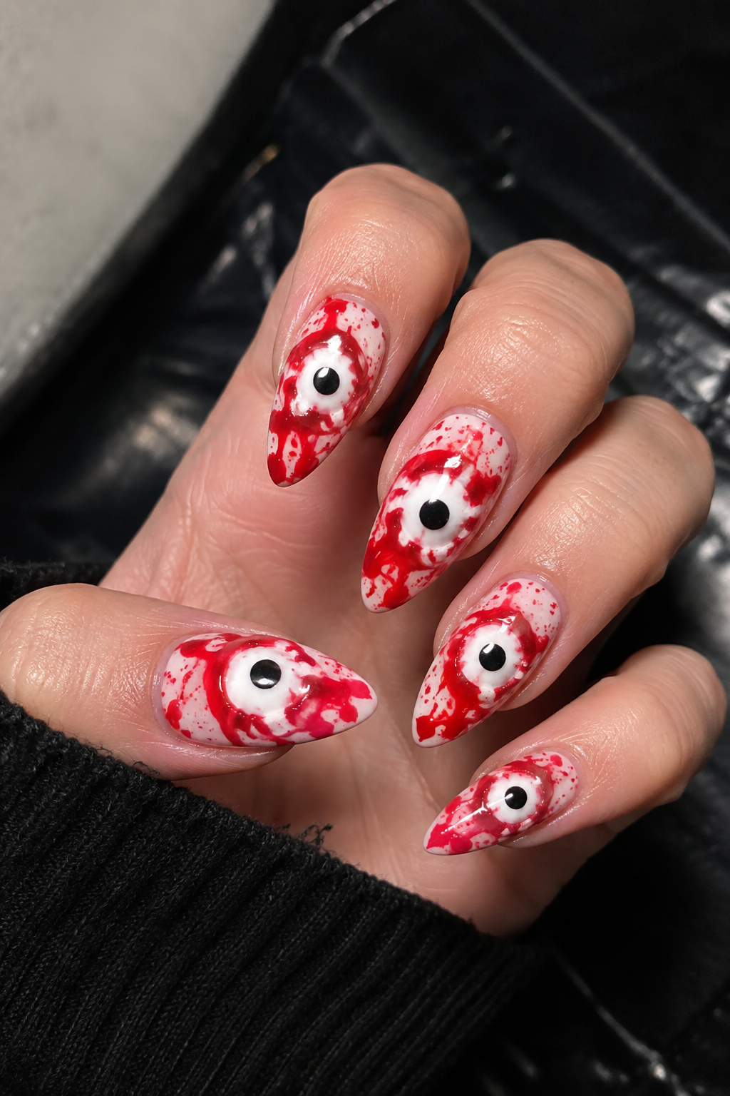 Bloody Eyeball Horror Manicure