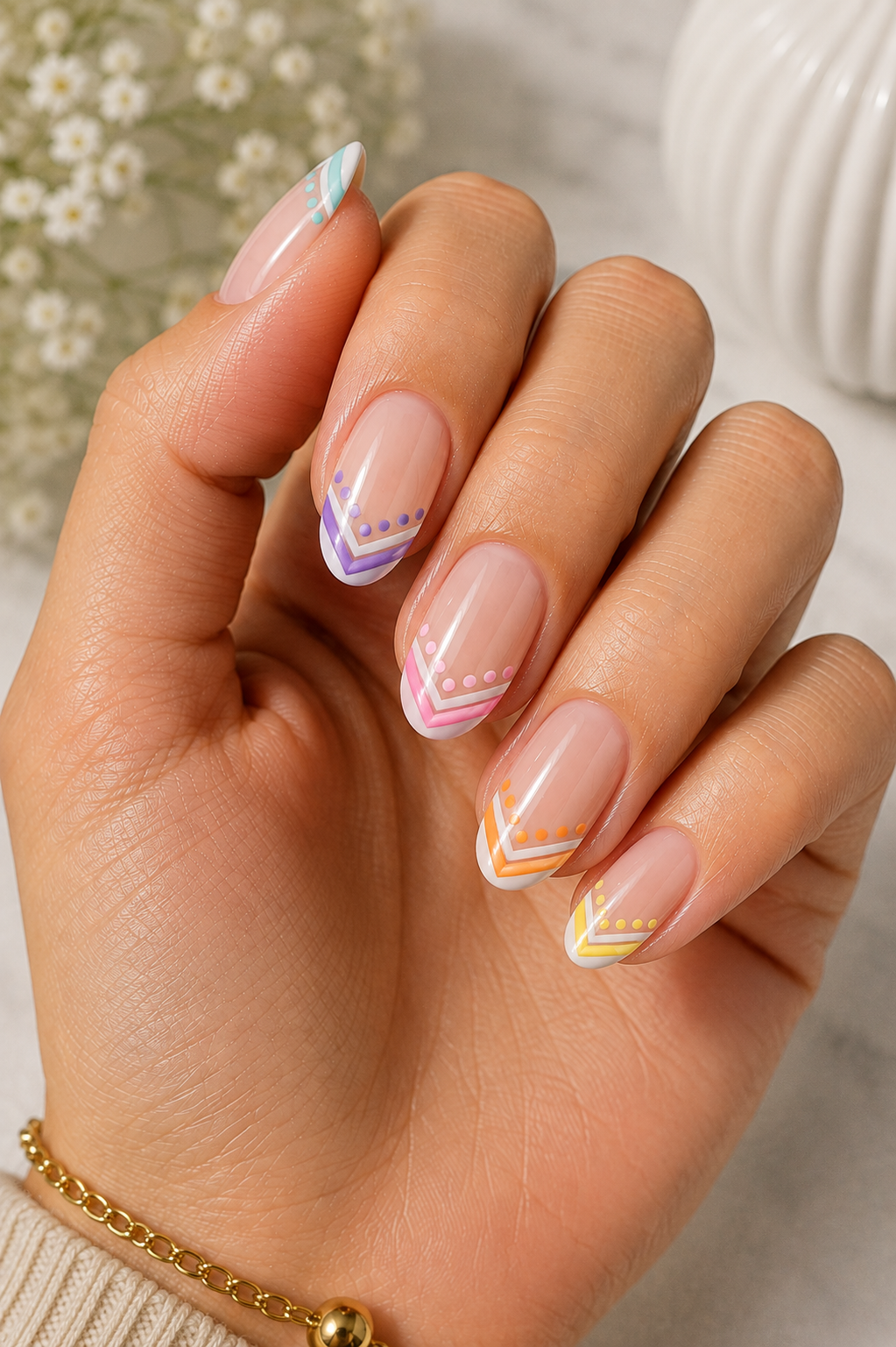 Chevron Polka Dot French