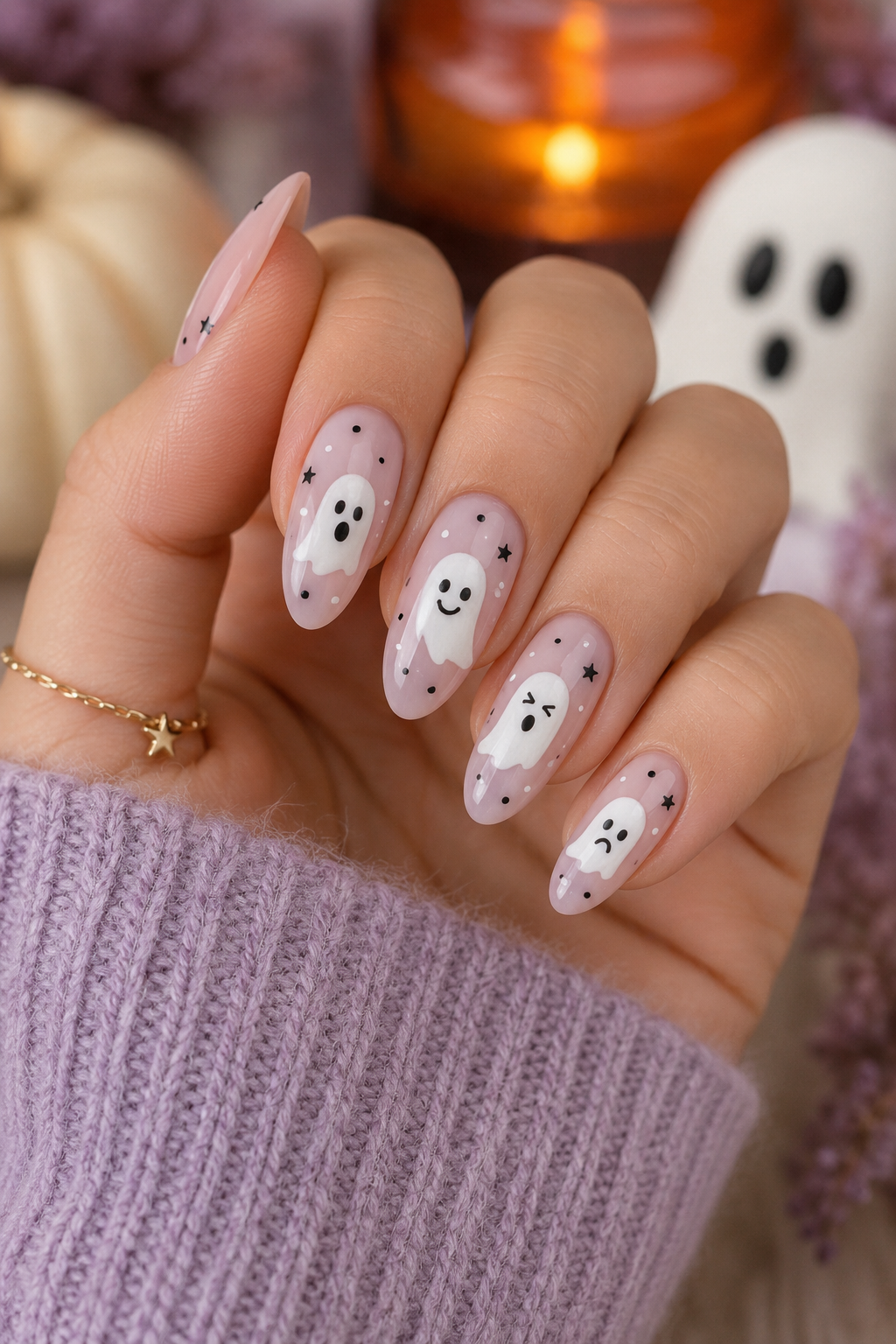 Cute Ghost Nails
