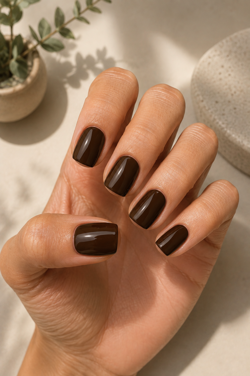Espresso Brown Short Square