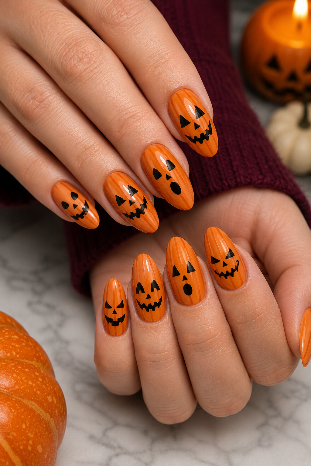 Jack-o'-Lantern Face Nails